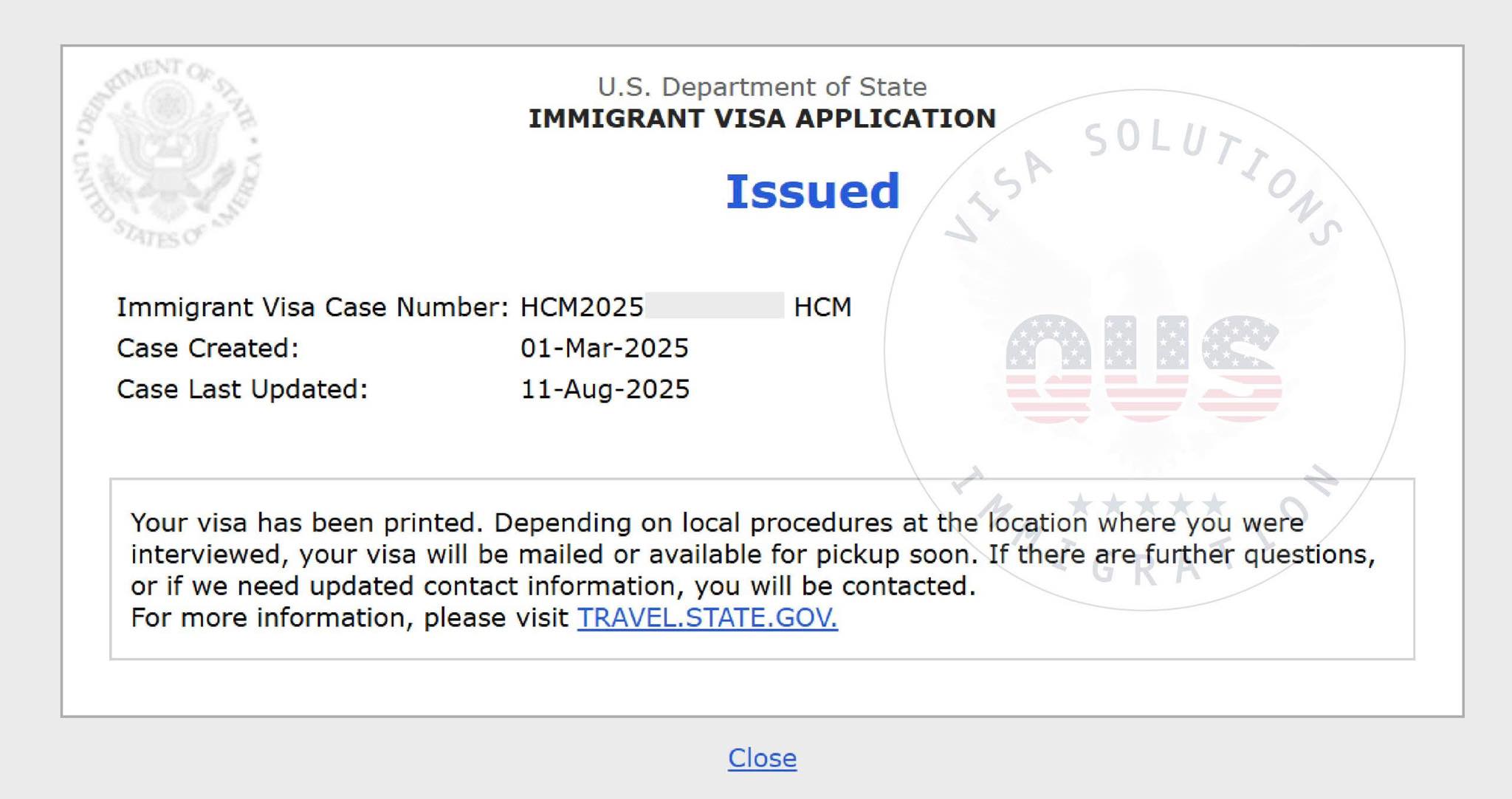 Chúc mừng visa CR1 – Tình yêu bền vững vượt khoảng cách
